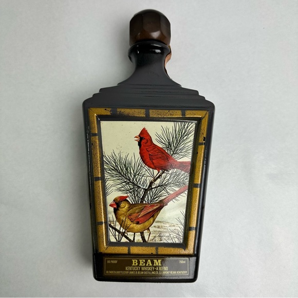 Jim Beam | Vintage Collectors Decanter Bottle J. Lockhart Artist Cardinals - Picture 2 of 7